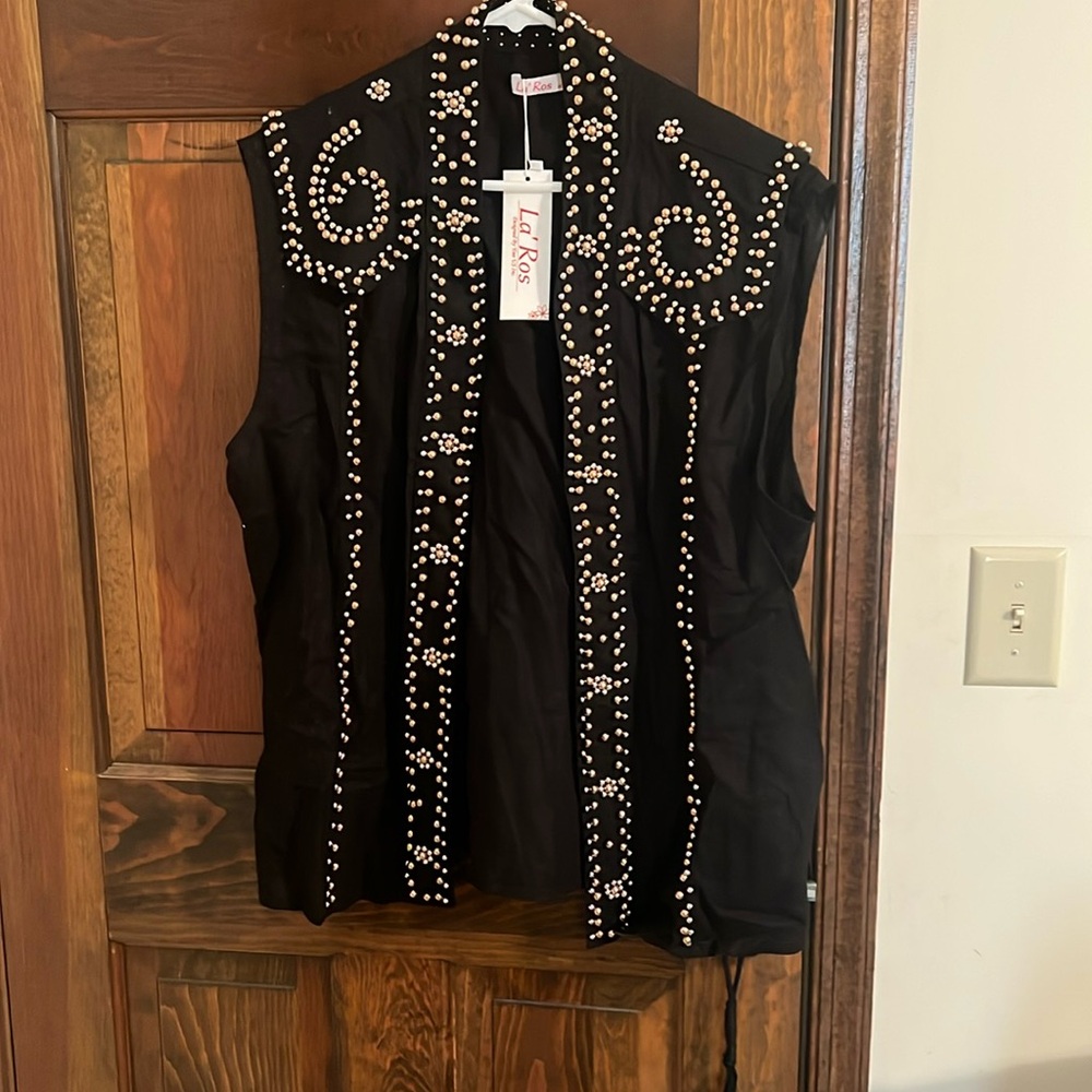 La ros studded vest nwt